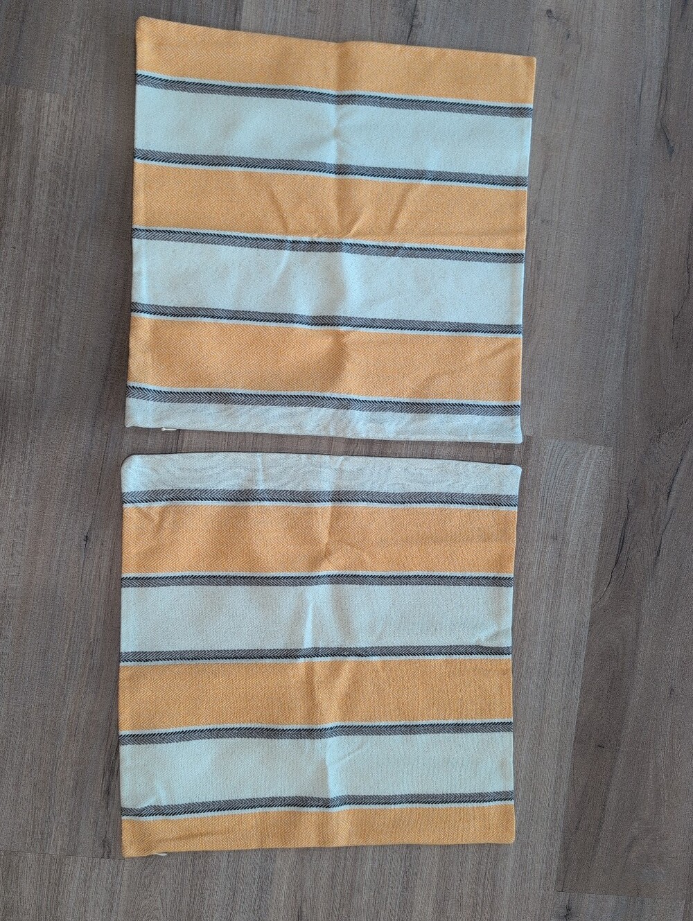 Square Striped Pillow Covers - Machine Washable - 18.75"